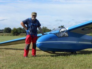 Graham Stanford just about ready to take the K8 for a flight