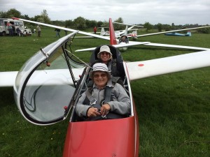 Pauline Larner and Dave Knibbs on the line awaiting a launch